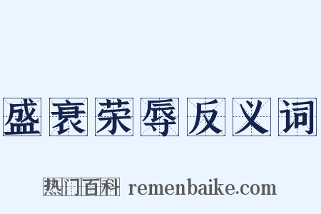 盛衰荣辱反义词是什么意思的图片